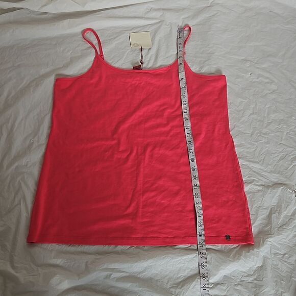 Olsen Europe Ladies Organic Cotton Spaghetti Tank Top Large/ 14 Hot Pink - Picture 9 of 16